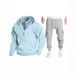 Men's Half-Zip Hoodie & Jogger Set - Winter Warm Fleece-Lined Pullover With Pockets, Athletic Casual Outfit For Gym, Running, Travel_viptrois.com