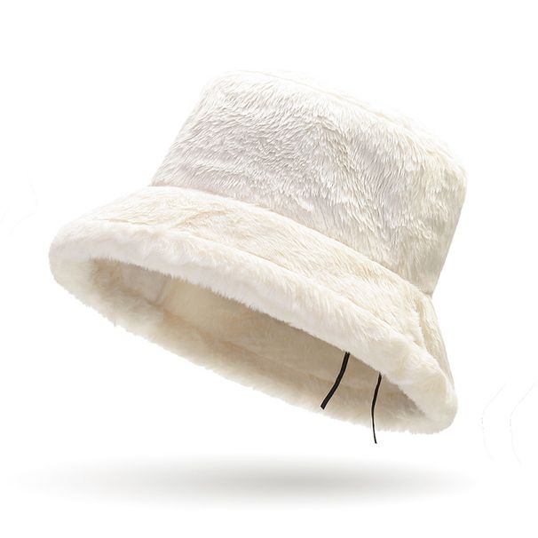 New Plush Bucket Hat For Women In Autumn And Winter Thickened And Warm Fur Basin Hat Fashionable And Versatile Leopard Print Hat_viptrois.com