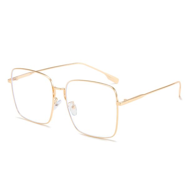 Korean Style New For Women Metal Square Frame Slimming Internet Celebrity Avocado Green Sunglasses Glasses_viptrois.com