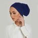 Women's Hijab solid color bottoming hat comfortable breathable hat modal cotton forehead cross two way turban hat_viptrois.com