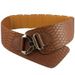New Diagonal Elastic Ultra Wide Waistband With Snake And Crocodile Pattern Decoration For Women's Waist Cover_viptrois.com
