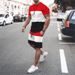 Men's 2-Piece Short Sleeve T-Shirt & Shorts Set, Summer Casual Lounge Wear, Comfortable Athletic Style Outfit For Relaxation_viptrois.com