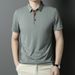 Men's Clothing Business Casual Short Sleeved Polo Shirt Breathable Lapel T Shirt_viptrois.com