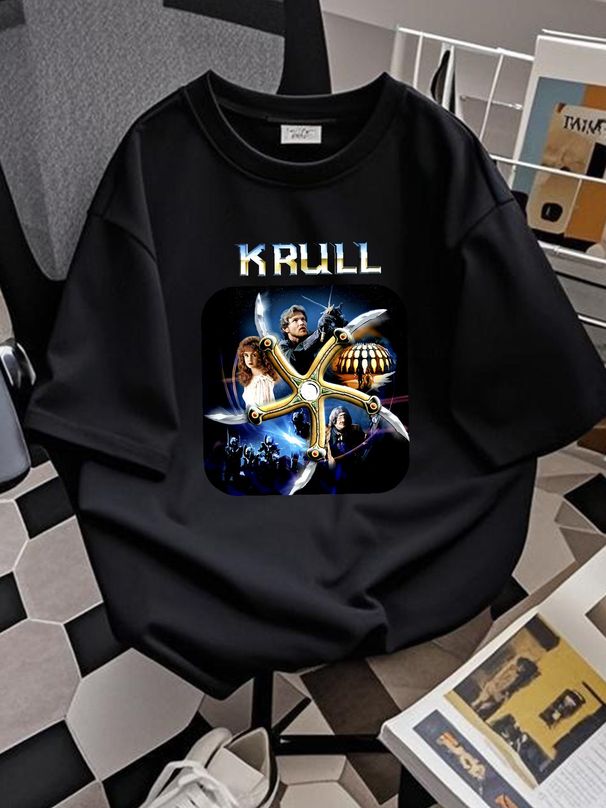KRULL 80's Sci Fi Fantasy Movie T Shirt Mens Stretched Streetwear Designer Clothes Stylish Breathable Versatile Soft Comfortable Summer Slightly_viptrois.com