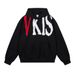 Creative Letter Flocked Embroidery Hooded Loose Casual Autumn Winter Style Vibe Trendy American Men's Sweatshirt_viptrois.com