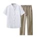 Men's Clothing Premium Tencel Linen Suit For Men Plus Size Loose Fit Casual Versatile Spring Summer Breathable Thin_viptrois.com