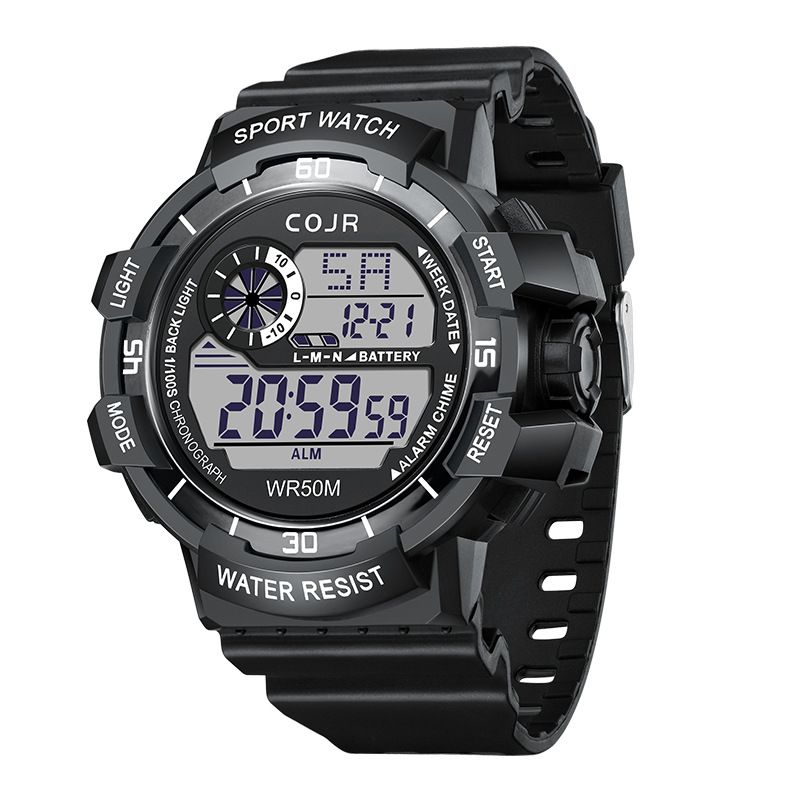 COJR Watch Men's Junior High School Student Teenager Boy Sports Special Luminous Waterproof Alarm Clock Children's Electronic Watch_viptrois.com