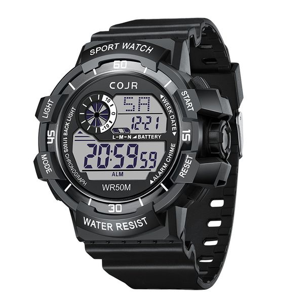COJR Watch Men's Junior High School Student Teenager Boy Sports Special Luminous Waterproof Alarm Clock Children's Electronic Watch_viptrois.com
