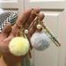 Bag Charm Creative Small Style Keychain Plush Bag Ribbon Pendant Car Key Chain Pearl Pendant Accessories Small Gift_viptrois.com