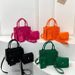 Women's Bags Three Piece Diamond Shaped Indentation Casual Underarm Women's Bag Fresh And Fashionable Casual Hand Held Crossbody Small Square Bag_viptrois.com