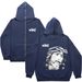 Hoodie Sweatshirt Gothic High Street Full Zipper Oversized Unisex Streetwear Y2 Jacket_viptrois.com