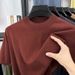 Mulberry Silk Short-sleeved Wool T-shirt Men's Half-turtleneck Thin Blue Half-sleeved Knitted Sweater Men's Clothing_viptrois.com