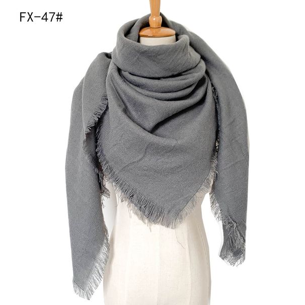 Unisex Black beige plaid square scarf scarf for women_viptrois.com