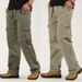 Men's Clothing Men's Casual Pants Spring And Summer New Men's Cotton Straight Casual Long Pants Middle Aged Large Size Loose Men's Pants_viptrois.com