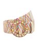 Women Braided Belts Summer Belt With Candy Color Round Buckle Colorful Pp Grass Elastic Belt_viptrois.com