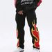 Men's Clothing SWAG street flame print hip-hop personality straight all-match casual men and women couple jeans_viptrois.com