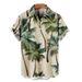 3D coconut tree printed Hawaiian short sleeved for summer men's oversized vacation beach shirt_viptrois.com