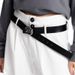 Instagram moon alloy buckle with niche design belt, high waisted versatile jeans, black men's and women's belt trend_viptrois.com