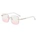 Women's Sunglasses Desire Blush Diamond Frameless Anti Blue Light Flat Glasses For Women Plain Makeup Decoration Street Shooting Glasses_viptrois.com