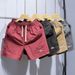 Men's Clothing Summer Outdoor Mountain Solid Color Shorts Men's Trendy Brand Quick Drying Loose Home Leisure Beach Sports Shorts_viptrois.com