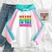 2024 Spring And Autumn Color Block High-End Sweatshirt WEARE New Cool Internet Celebrity Long Sleeve Top_viptrois.com