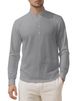 Men's Clothing Foreign Trade Men's Loose Linen Solid Color Long Sleeve Stand Collar Top Men's Casual Shirt_viptrois.com