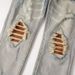 High Vibe American Street Jeans Summer Ripped Hole Washed Beggar Men's Pants_viptrois.com