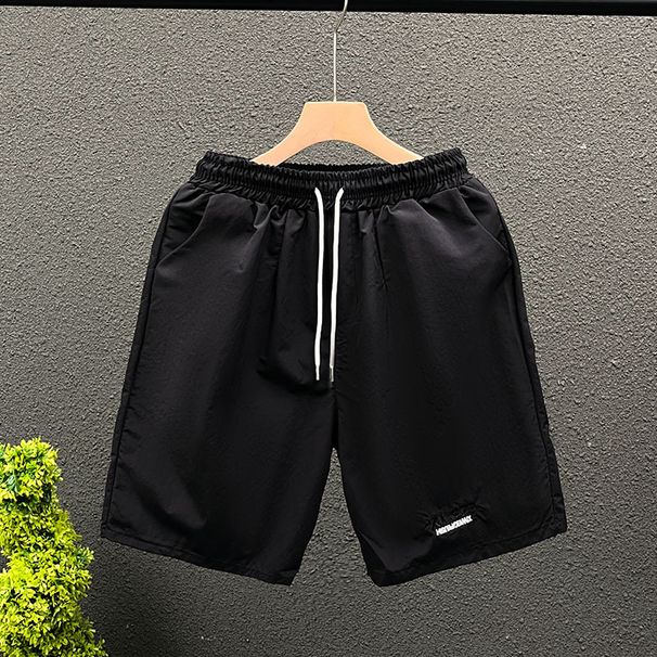 Men's Clothing Summer Breathable Light Luxury Shorts Anti Wrinkle Straight Shorts Simple Solid Color Fashion Quick Drying Beach Pants_viptrois.com