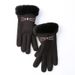 Autumn and winter warm gloves ladies plus velvet thick hair mouth outdoor cycling driving sports touch screen de velvet gloves women_viptrois.com