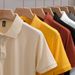 2025d Minimalist Summer Ice Silk Breathable Casual Turn-down Collar Short Sleeve T-shirt Classic Striped Slim Fit Ribbed Polo_viptrois.com