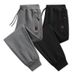Men's Casual Jogger Pants - Soft Cotton Blend Elastic Waistband Comfortable Straight Leg Sweatpants For Everyday Wear_viptrois.com