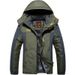 Men's Clothing Men's Fleece-Lined Waterproof Windproof Winter Jacket For Outdoor Sports Hiking Camping (Red, Black, Blue, Army Green)_viptrois.com