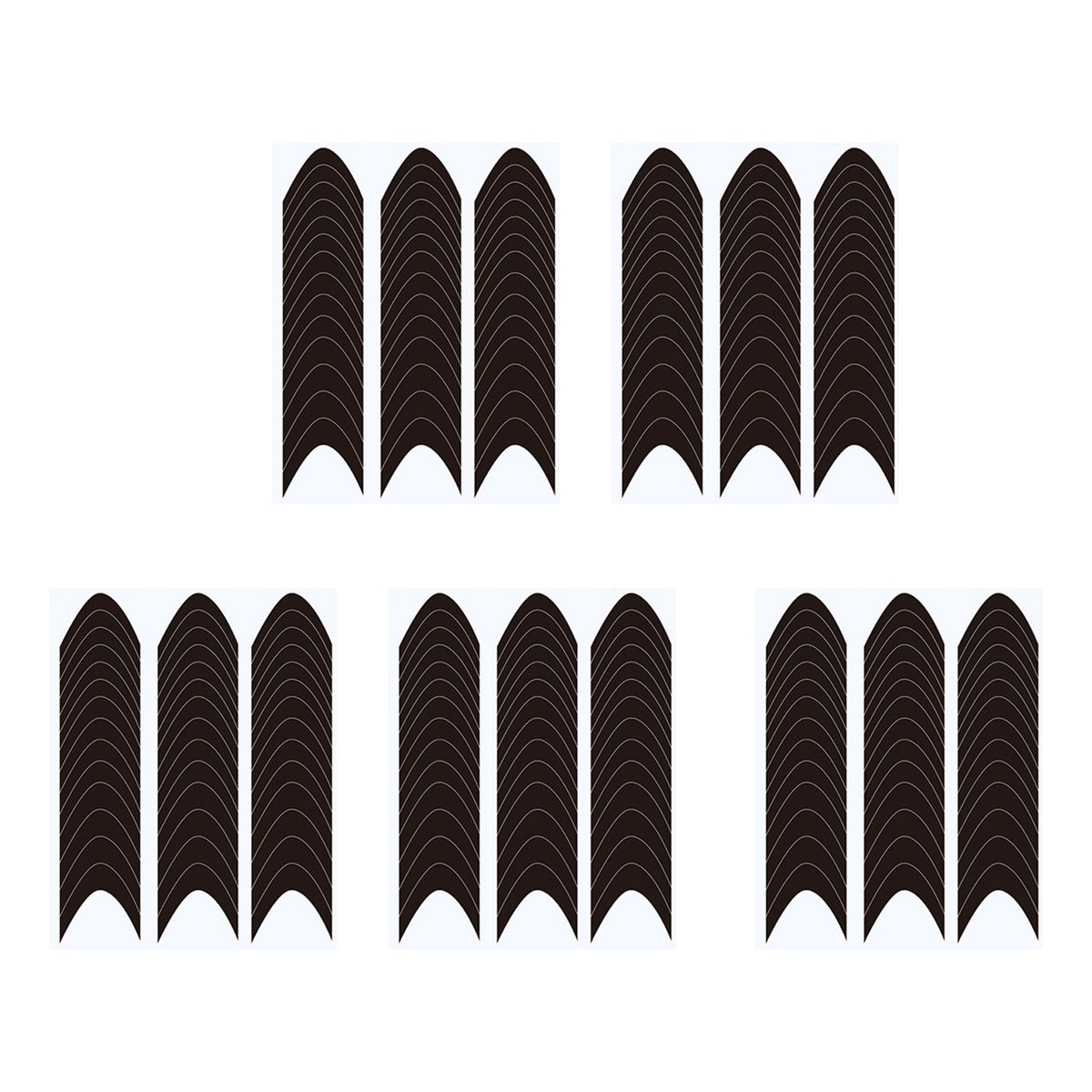 Hislaves 5Pcs Nail Decals Self Adhesive Removable Decorate Nails Smooth French Nail Art Strips Lines Guide Sticker Decal Nail Supplies_viptrois.com