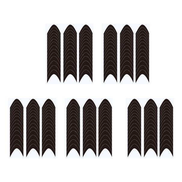 Hislaves 5Pcs Nail Decals Self Adhesive Removable Decorate Nails Smooth French Nail Art Strips Lines Guide Sticker Decal Nail Supplies_viptrois.com