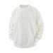 Men's Wheat Pattern Crewneck Sweatshirt - Oversized Casual Long Sleeve T-Shirt With Wrinkle-Free Fabric (Black/White/Beige, Sizes M-5XL)_viptrois.com