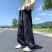 Men's Clothing Spring And Autumn Loose Straight Jeans Men's Retro Drawstring Wide Leg Casual Long Pants Men's Fashion Brand_viptrois.com