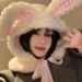 Cute Little Rabbit Ears Bow White Plush for Children, 2024 Autumn and Winter Thick Anti Cold Ear Protection Hat Tide_viptrois.com