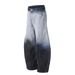 Trendy Brand Street Splicing Curved Knife Wide Leg Jeans For Women In Autumn 2025, Fashionable Loose Fit Slimming High_viptrois.com