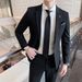 Slim Fit Men's Suit Set - Lightweight Business Casual Blazer & Trousers For Wedding, Office & Formal Occasions_viptrois.com