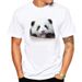 Unbeatable Quality 2024 Panda Flower Pattern Printed Men's T-shirt Loose Short Sleeve_viptrois.com