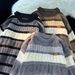 Unisex Stripe Knit Sweater – Oversized Drop-Shoulder Pullover (M-3XL, Polyester-Blend Casual Top, Gender-Neutral Streetwear Staple)_viptrois.com