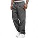 Men's Clothing Youth Sports Pants Overalls Tether Loose Fashion Casual Straight Pants_viptrois.com