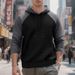 Cross-border American Autumn And Winter Men's Loose Leisure Trend Heavy Color Matching Drawstring Hooded High-end Sweater Men_viptrois.com