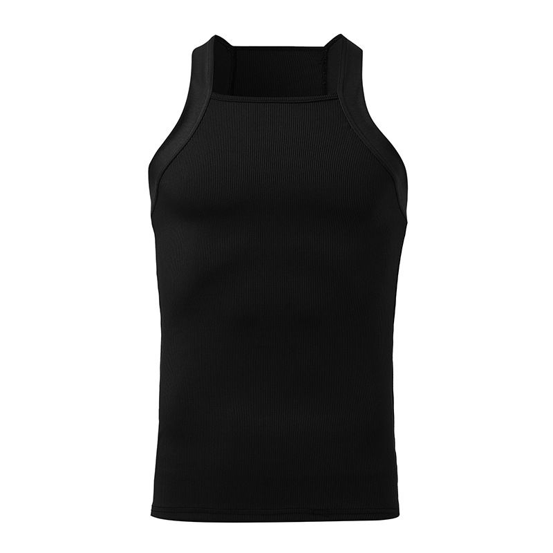 Men's Clothing Shoulder Strap Solid Color Fashion Sleeveless Bottoming Shirt Men's Sexy Tight Vest_viptrois.com