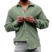 2026 Men's Loose, Large-Sized Solid Color Shirt, Zou Zou Fabric Lapel Long-Sleeved Casual Shirt_viptrois.com