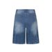 Men's Casual Lightning Print Denim Shorts - Relaxed Fit High Street Wide Leg Cropped Jeans For Streetwear_viptrois.com
