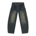 Men's Clothing Retro Silhouette Machete Jeans Loose Structure Design Wide Leg Pants_viptrois.com