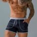 Men's New Large Pocket Nylon Swim Trunks Fashionable Close-fitting Summer Pool Beach Quick-dry Boxer Shorts_viptrois.com