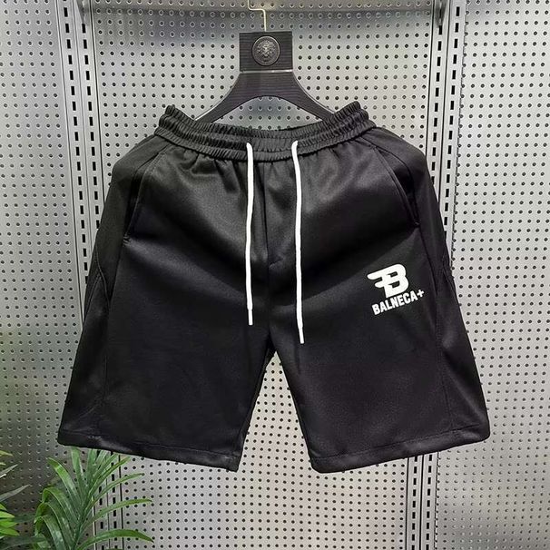Men's Clothing Summer New Elastic Waist Shorts Quick Drying Stretch Casual Mid Length Five Point Pants Trendy Loose Fit_viptrois.com