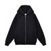 Men's Clothing Sweatshirts Zipper Hoodies Retro Long Sleeves Oversized Black Hooded Sweatshirts_viptrois.com